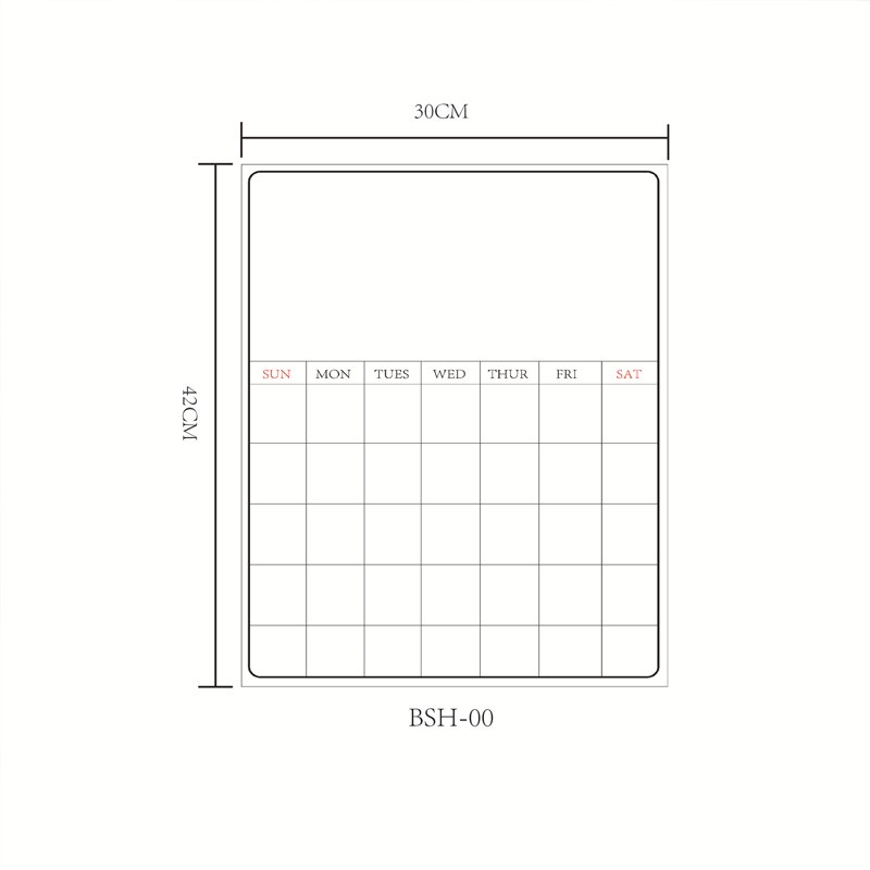 Magnetic Dry Erase Monthly Calendar Set-Magnetic White Board Weekly Planner &amp; Grocery Organizer for Kitchen Refrigerator: BSH00