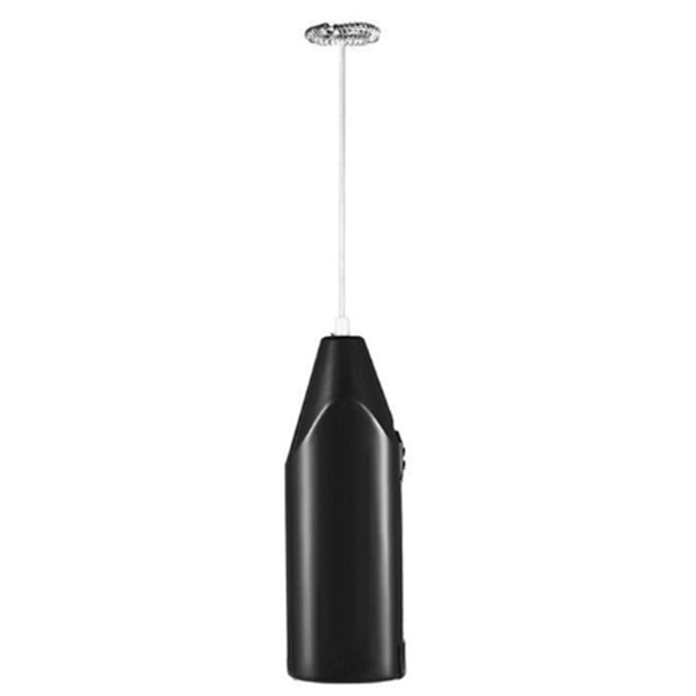 Electric Milk Frother Kitchen Drink Foamer Whisk Mixer Stirrer Coffee Cappuccino Creamer Whisk Frothy Blend Whisker Egg Beater: Black