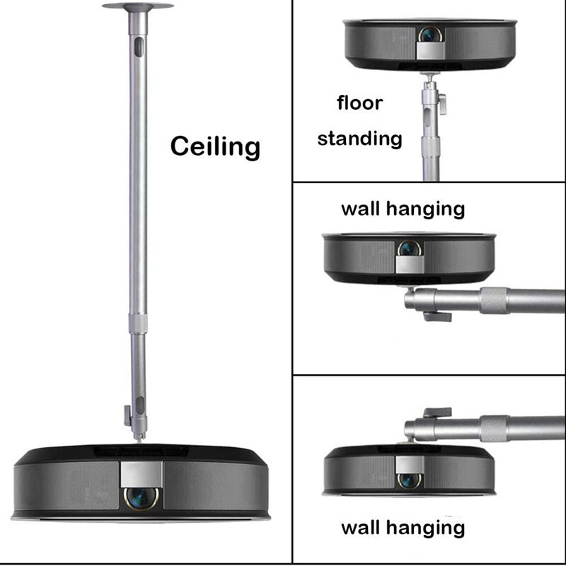 Universal Projector Mount, Wall Ceiling Mount Hanger 360 Degree Rotatable Head Extendable Length 31.5 Inch to 59 Inch