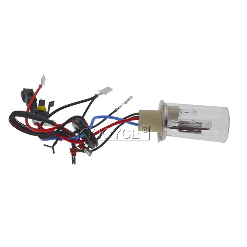 SKYJOYCE 12V 55W H4-2 HID Headlight Bulb With Halogen Lamp 35W H4H H4L Ceramics Metal Base Xenon Bulbs 4300K 6000K Car Lights