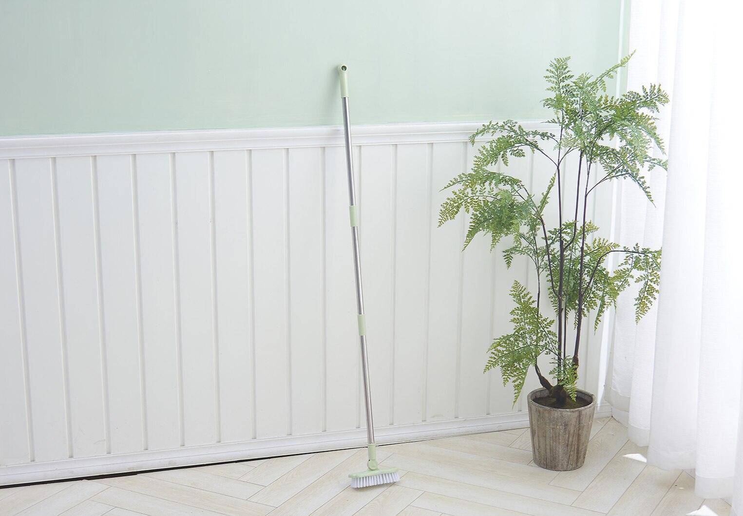 Stiff hair extension rod plastic retractable long handle floor brush bathroom cleaning brush floor brush tile wall cleaning