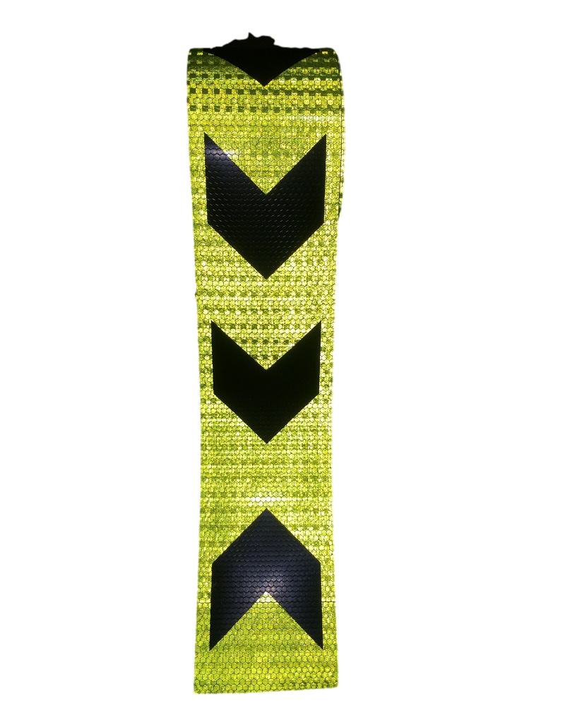 Cinta reflectante fluorescente de PVC autoadhesiva, señal de guía de tráfico, 10CM * 1M