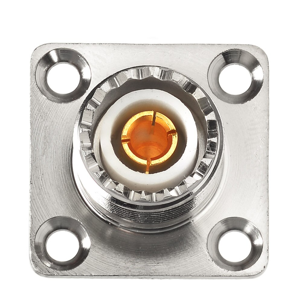 Adaptador de Panel de 4 orificios con conector Coaxial RF hembra UHF/SO239 de eitwood 2 uds., con copa de soldadura para antena, Radio y wifi