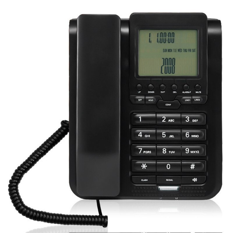 Business office home hotel two-line telephone three-way call fixed landline Business office home hotel two-line telephone three