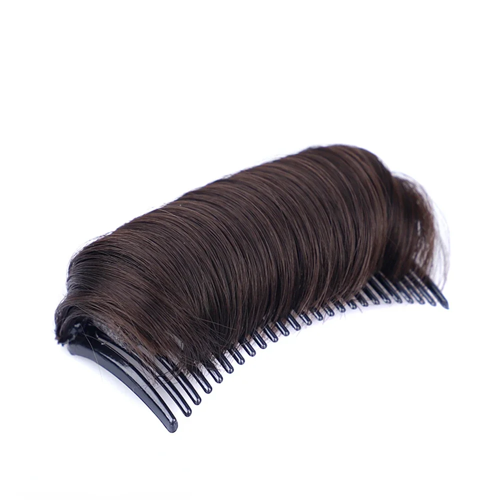 Invisible Fluffy Hair Pad Wig Cushion Comfortable High Temperature Fiber Insert Comb Fluffy Hair Clip Increase Hair Style Tools: army green