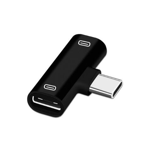 2 In 1 Type C Naar 3.5mm Jack Koptelefoon Opladen Converter USB Type-C Audio Adapter voor Xiaomi 6 Huawei P10 Mate 20 Type C Telefoons: A56 Double Type C