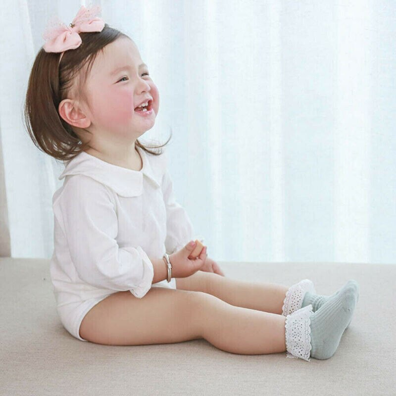 Peuter Baby Meisjes Zachte Katoenen Sokjes Stroken Kant Tutu Prinses Korte Sokken 0-5Y
