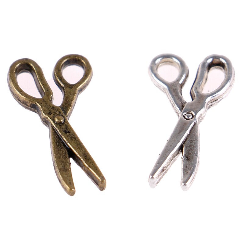 Miniatures Dolls House Furniture 1:12 Dollhouse Accessorie Metal Mini Silver Metal Scissors 1pc Simulation Scissors