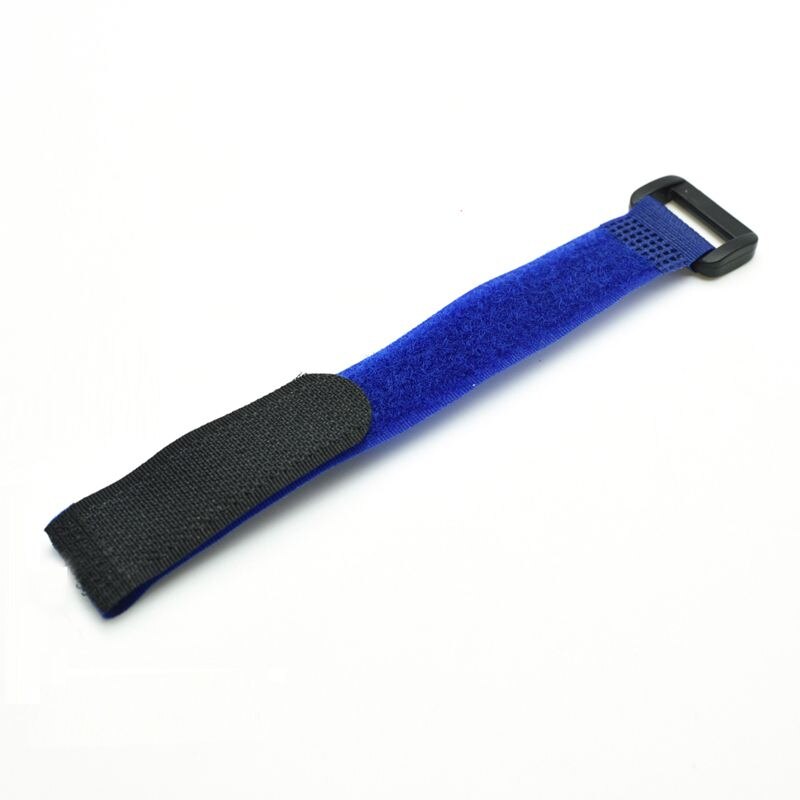 Zelfsluitende Gesp Type Stropdassen Verstelbare Herbruikbare Nylon Flexibele Stof Klittenband Kabelbinder: blue