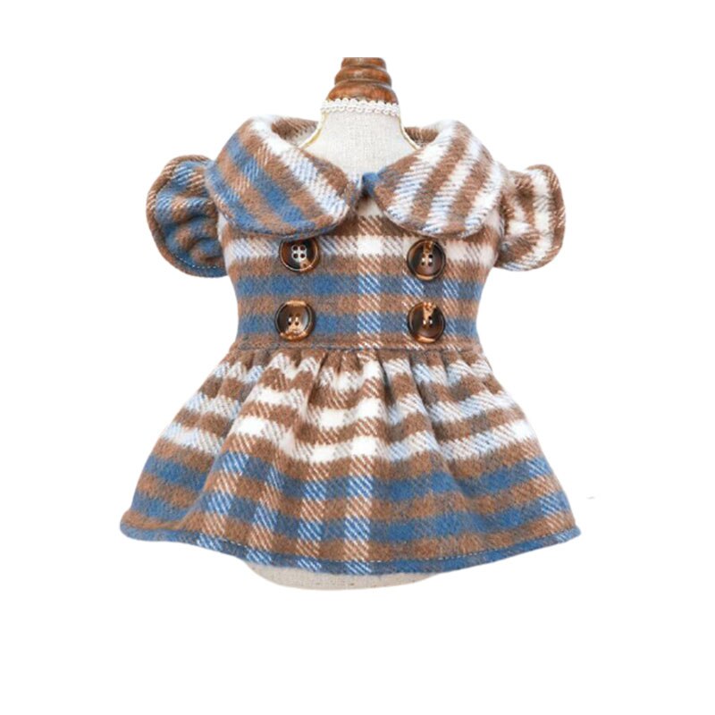 Zimowe ubrania dla psów kotów sukienka pachnący wiatr kołnierzyk dla lalek spódnica księżniczka sukienka ciepłe tutu odzież dla małe psy odzież: styl 6 / S