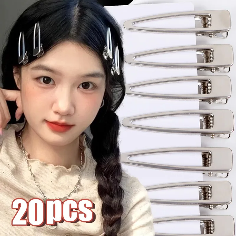 Einfache Metall-Haarspangen im Y2K-Mennium-Stil, hochwertige silberne Haarspangen, Premium-Feeling, süße, coole Haarnadel, leichte Luxus-Haar-Accessoires