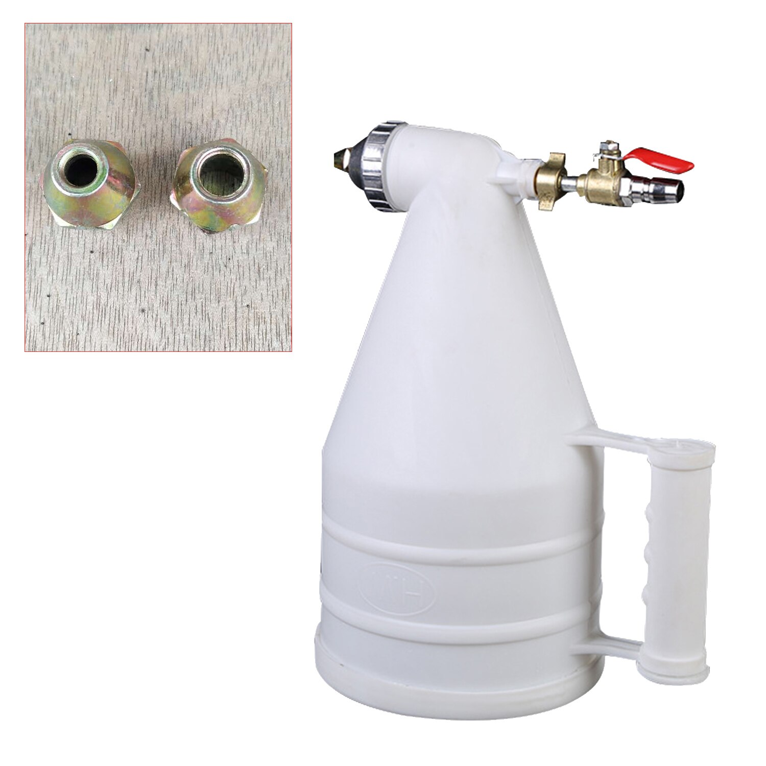 3000ml- trechter spuitpistool verftextuurgereedschap gipsplaat muurverfspuit met 6mm spuitmonden wit