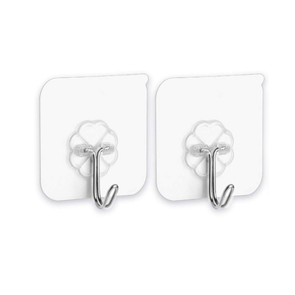 Ganchos adhesivos colgadores para pared de cocina, sin clavos colgadores adhesivos con ganchos de acero inoxidable, ganchos para el techo, 12 y 20 paquetes