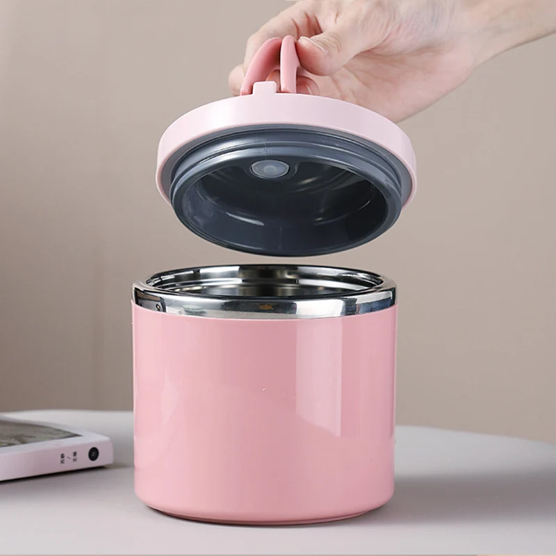 630ml 1000ml pudełko na obiad ze stali nierdzewnej zupa butelka termosowa słoik na żywność pojemnik izolowany Bento pudełko z uchwytem dla dzieci