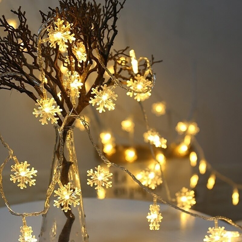 Christmas Decorations Lights Christmas Snowflake Led String Lights Snow Lights Christmas Tree Decorations