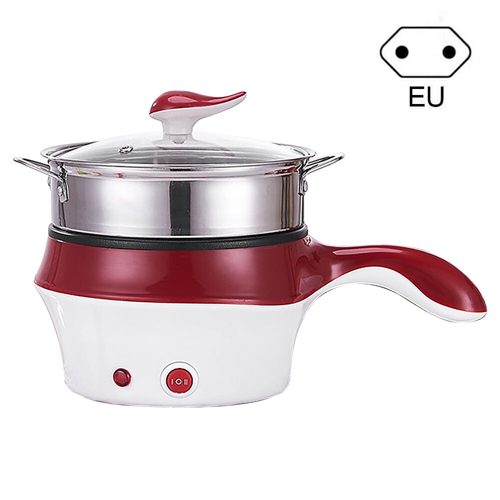 Electric Multi Cooker Frying Pan Grill Pot Mini Rice Cooker Steamer Egg Steamer Soup Heater Pot Frying Pan H: EU