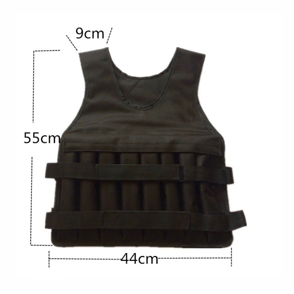 20KG Loading Weight Vest For Boxing Weight Training Workout Fitness Gym Equipment Adjustable Waistcoat Jacket Sand Clothing