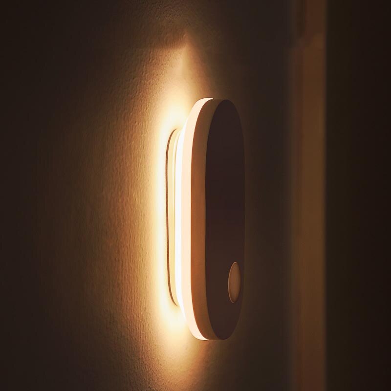 Baseus LED USB Luce di Notte PIR Intelligente Sensore di Movimento Lampada Decorativa Per La Casa Ufficio di Movimento Del Corpo Umano Induzione Nightlight: Entrance Natural