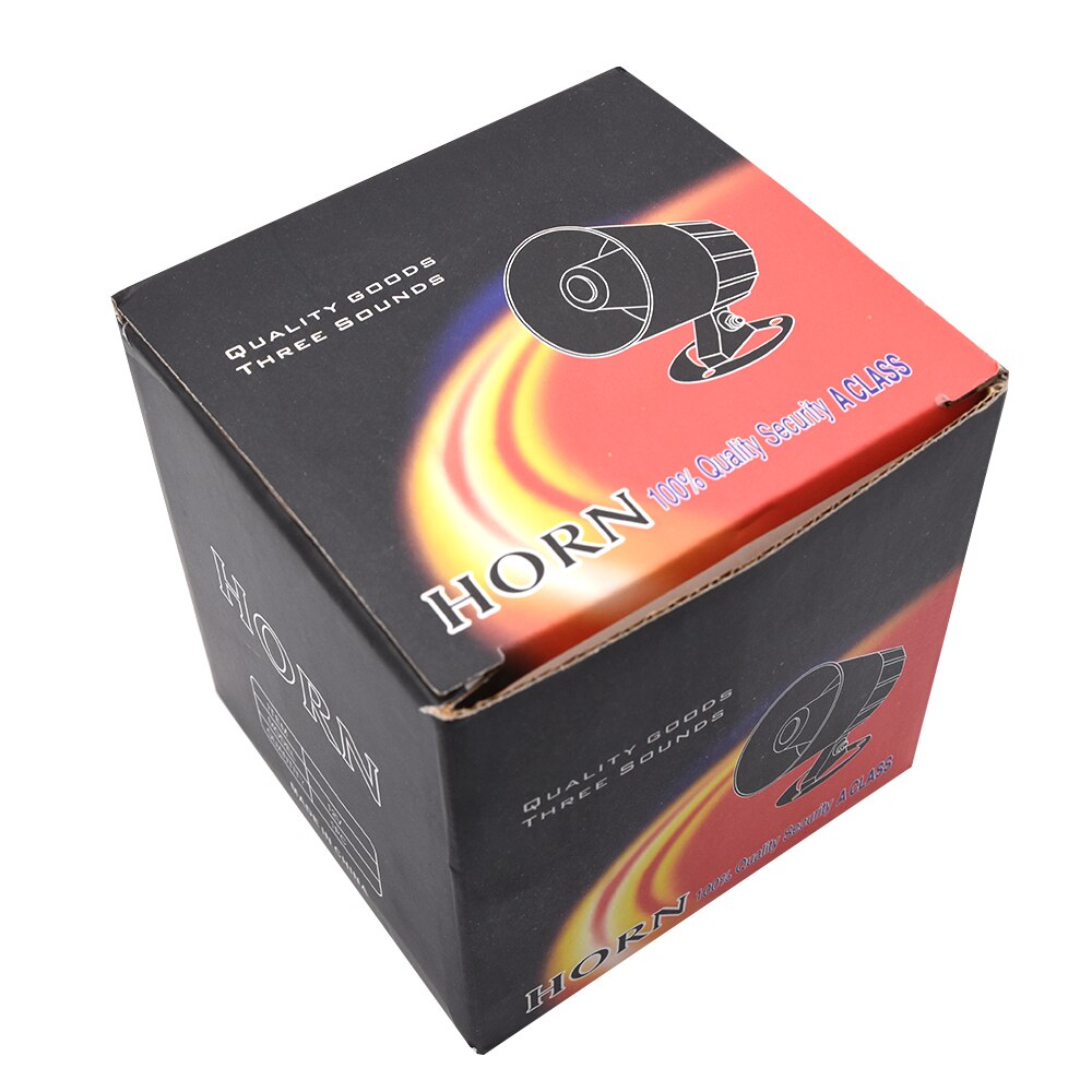 3 Tone Sound Loud Car Horn Motorcycle Warning Alarm Police Fire Siren Horn Speaker Automotive Accessories Moto Loud Horns Black