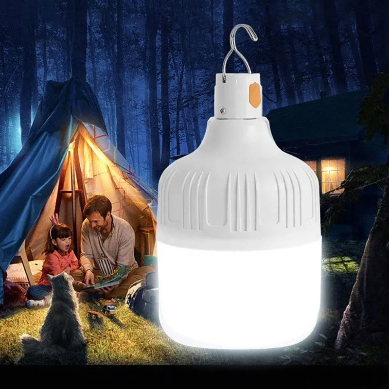 Outdoor USB Oplaadbare LED Lampen 30 W/60 W/100 W Noodverlichting Hook Up Camping vissen Draagbare Lantaarn Nachtverlichting