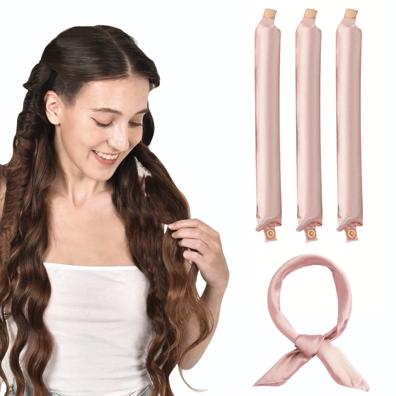 Heatless Haar Krultang Curling Rod Hoofdband Geen Warmte Haarrollers Satijn Luie Krullen Zachte Krulspelden Slapen Flexi Staven Styling Tools