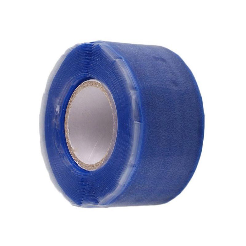 1 Pcs 3 M Waterdichte Siliconen Prestaties Reparatie Tape Bonding Rescue Zelf Fusing Draad Slang Zwart Ting Transparante film: blue