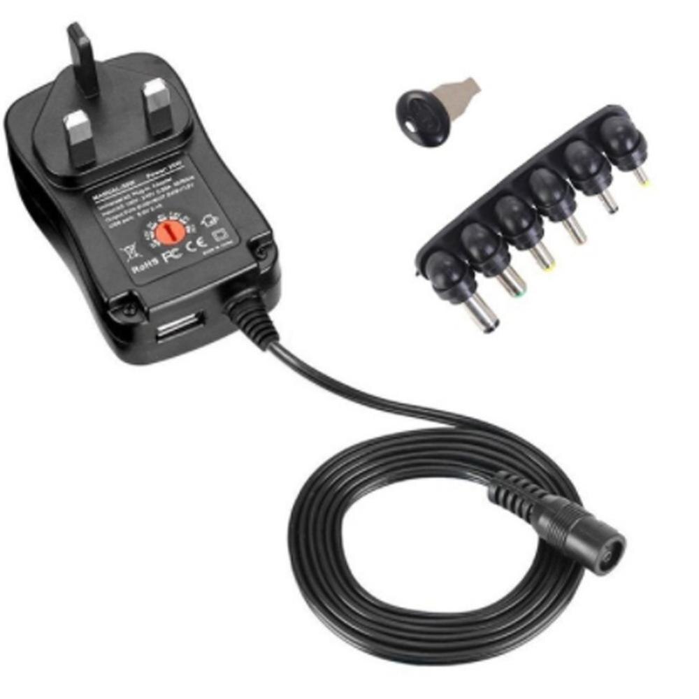 30W Power Supply Universal Adapter Adjustable AC To DC 3V/4.5V/6V/7.5V/9V/12V 1.5A Universal Charger Adapter EU/UK: UK