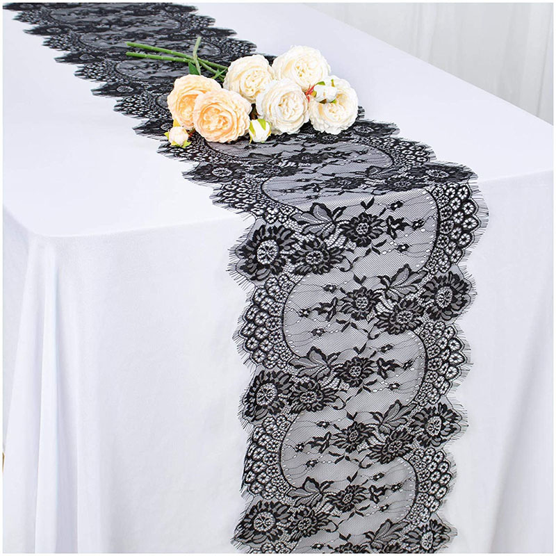 Chemin de Table en dentelle 36x300cm, décoration de mariage, thème blanc, chemin de Table, décoration d&#39;hôtel, Banquet, offre spéciale