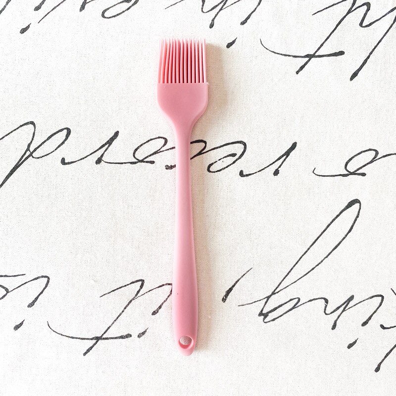 Päivitä pieni silikoninen leivinpelti leipä kokki leivonnainen öljy voi maaliharja grilliharja silikoni leivontagrilli työkalu: Vaaleanpunainen