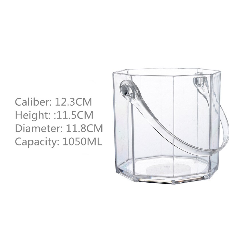 Acrylic Ice Bucket Bar KTV Plastic Ice Bucket Transparent Diamond Ice Bucket Champagne Bucket Beer Bucket: 02