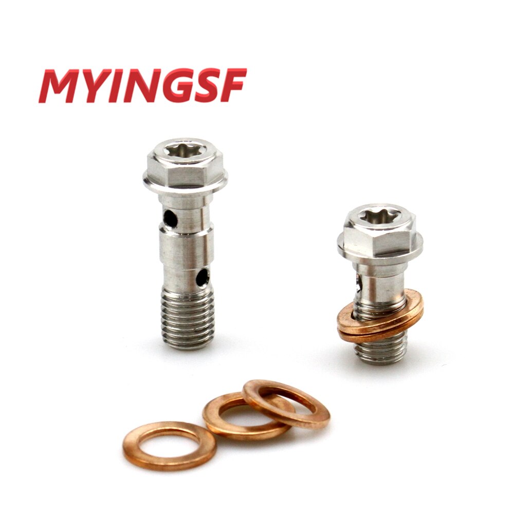 Moottoripyörä ruostumaton jarru banjo pultti  m10 x 1.25mm banjo pultti ruuvi  m10 x 1.25 x 32 ktm ducati honda kawasaki suzuki yamaha
