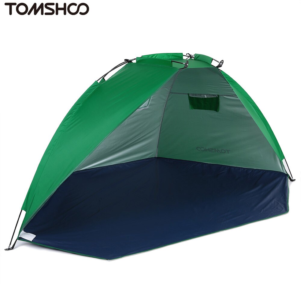 Automatic Instant Pop Up Tent Potable Beach Tent Lightweight Outdoor UV Protection Camping Fishing Tent Cabana Sun Shelter: Green TOMSHOO