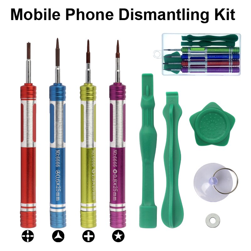 Mobile Cell Phone Screen LCD Opening Pry Kit Crowbar Screwdriver Set Repair Tools for iphone XS 8 7 For sam sung
