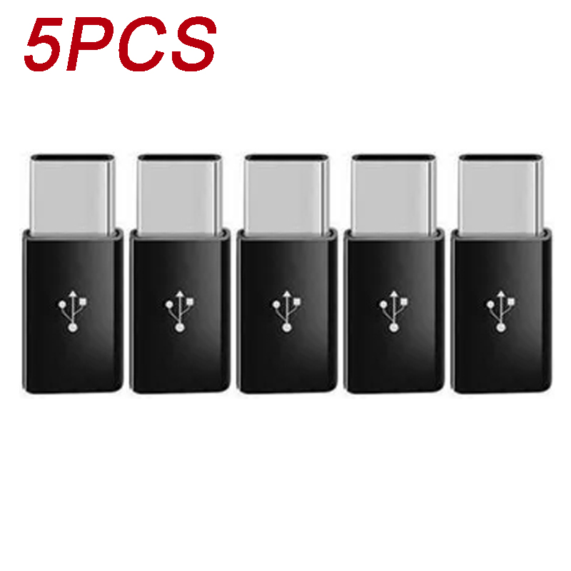 USB Type C to Micro USB Male Adapter Connector Type-C Micro USB Charger Adapter for Xiaomi POCO Redmi Huawei Phone Converter: Silver