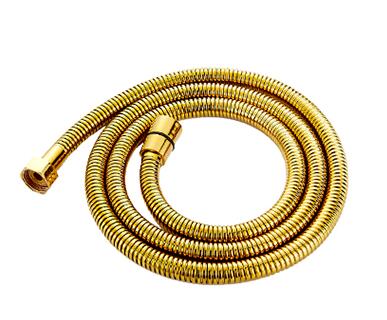 Bulk sort bruseslange 150cm bruserør i rustfrit stål fleksibelt guld badeværelsestilbehør vvs krom orb antik: Guld