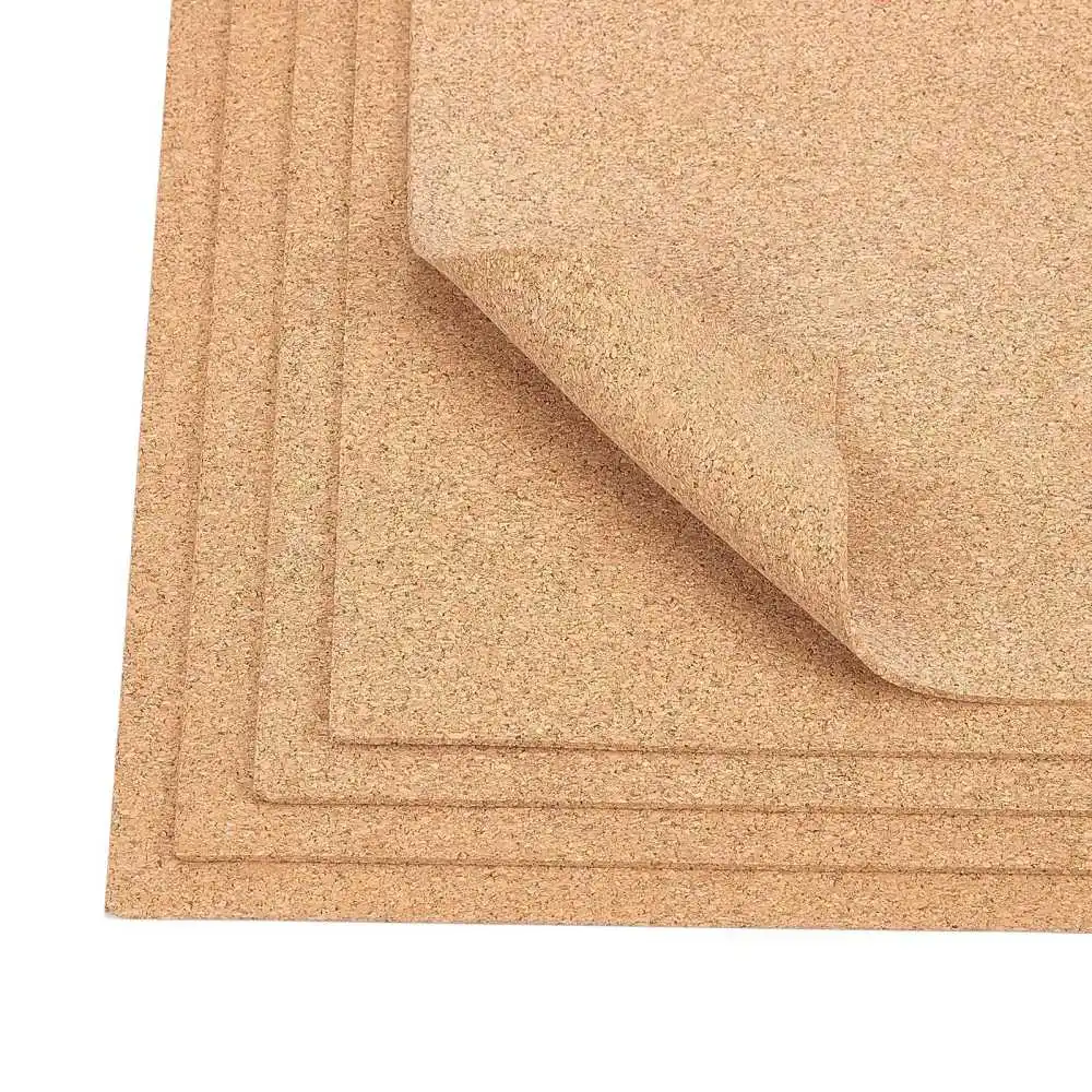 Feuilles d'isolation en liège de 2mm d'épaisseur, 10 pièces, tapis carrés en planche de bois pour sous-verres, dessin d'images, artisanat de bricolage sans auto-adhésif