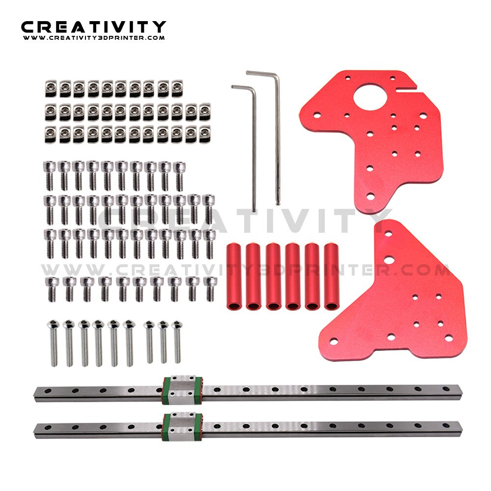 Kit de guidage de Rail linéaire à double axe Z MGN12C avec support de montage de plaque fixe pour Ender-3/3S /Ender 3 Pro/Ender-3 V2/CR10/CR10S/S4/S5