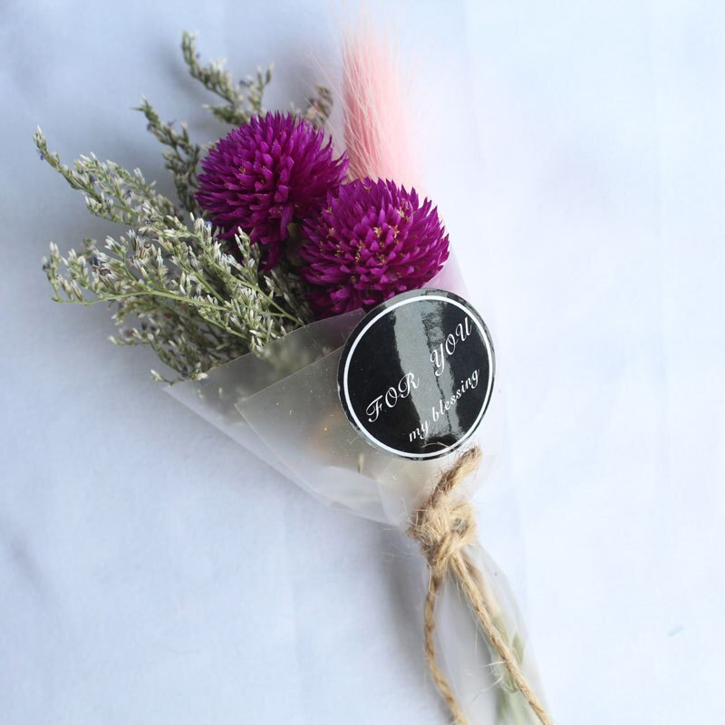 Tørr blomst mini bukett kunstig krystallgress til valentinsdag juledekor gjør jenter fotografering rekvisitt koreansk: A -9