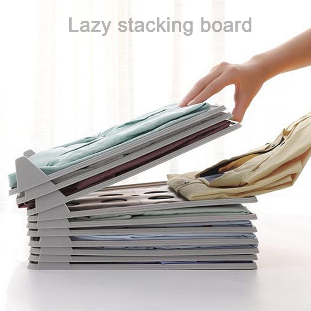 Organizador de camiseta 5 peças, organizador para camisas, placa de roupas, divisor empilhável, organizador de camisetas e placa dobrável, com 10 peças