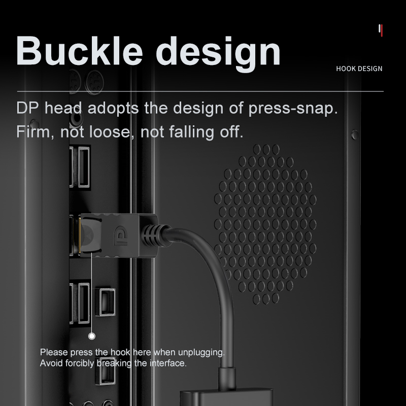 Display Port para adaptador de cabo DVI, conversor HD, macho para fêmea, PC, laptop, HDTV, monitor, projetor, 1080p