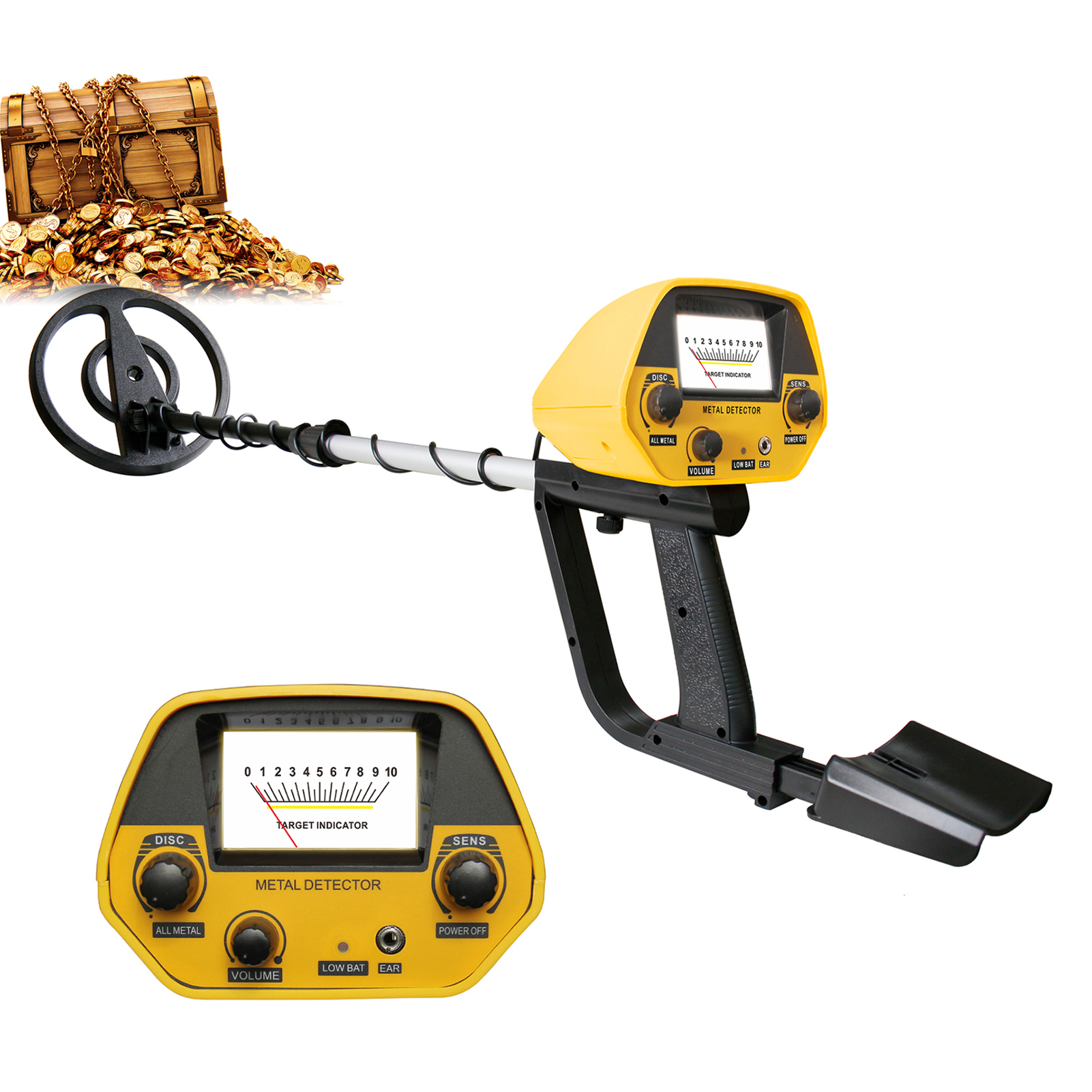 KKMOON GTX5030/MD 4030 Underground Wire Iron Metal Gold Detector Adjustable Tracker for Treasure Search Metal Detector: GT-5080Y