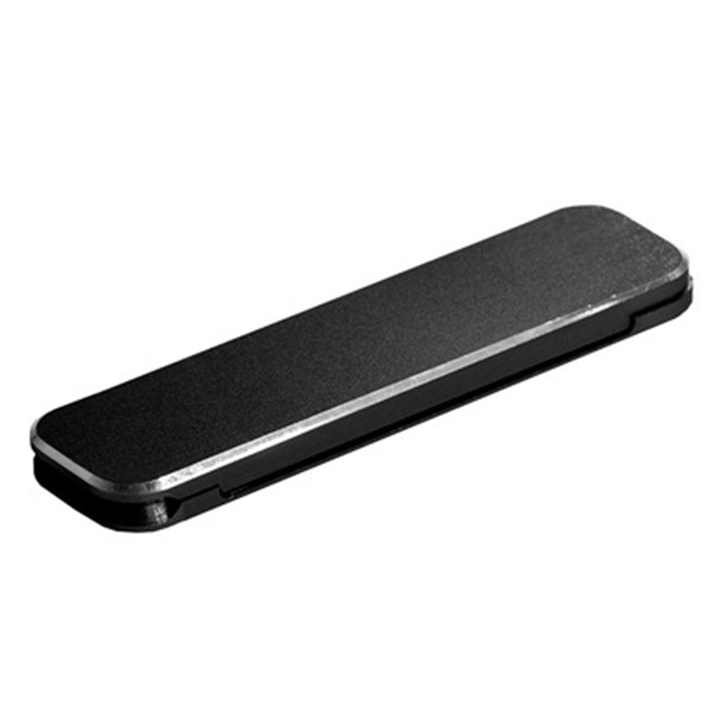 Universal Mini Mobile Phone Stand Aluminum Alloy Adjustable Angle Back Sticked Socket Bracket Foldable Mobile Phone Stand: black