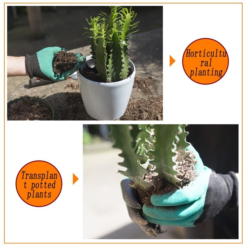 1 Paar Tuin Handschoenen Met 4 Abs Plastic Klauwen Voor Graven Planten Tuin Genie Rubber Handschoenen Te Graven En plant