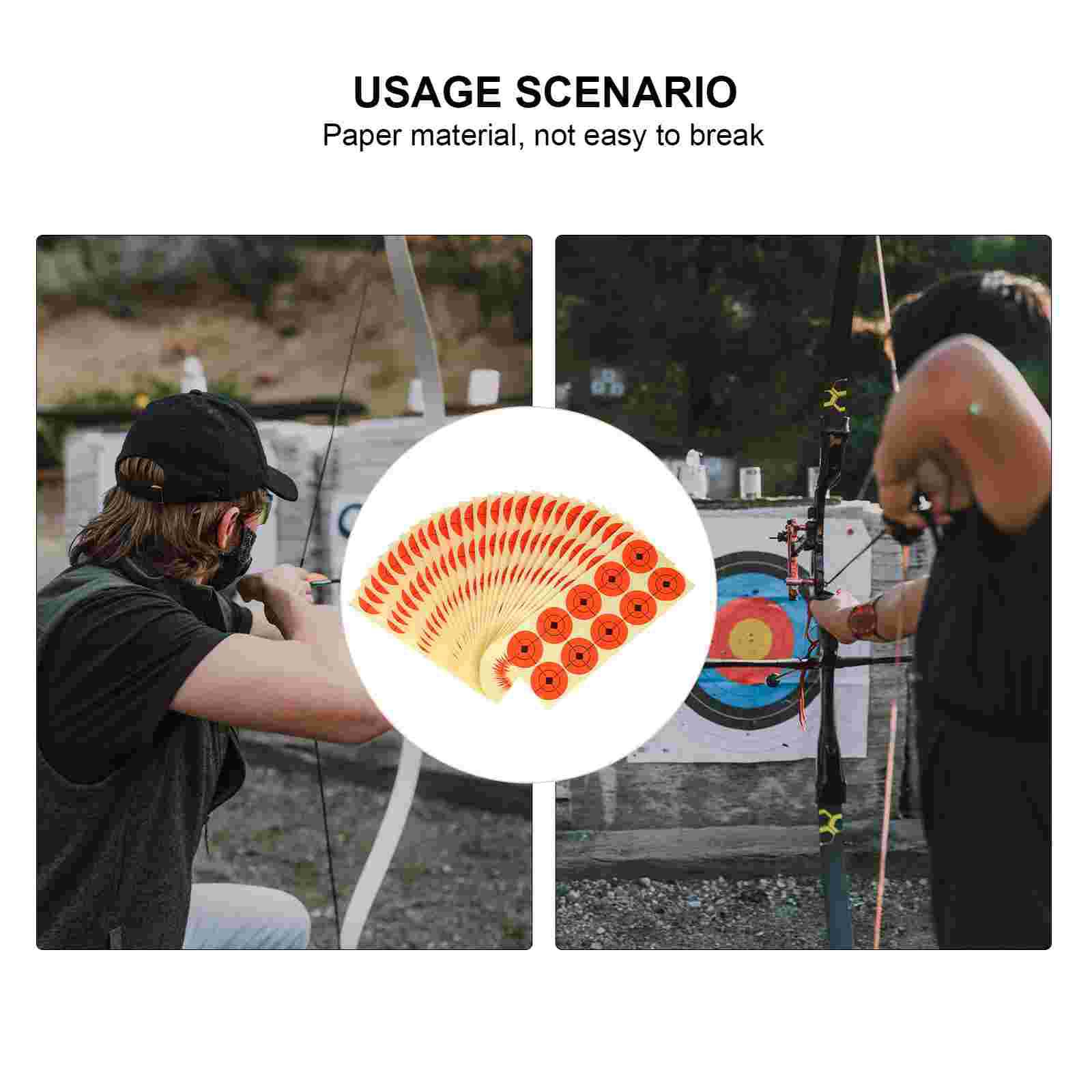 25 Sheets Self-adhesive Target Paper Shooting Exercising Aim Paper Clear Printed Target Paper