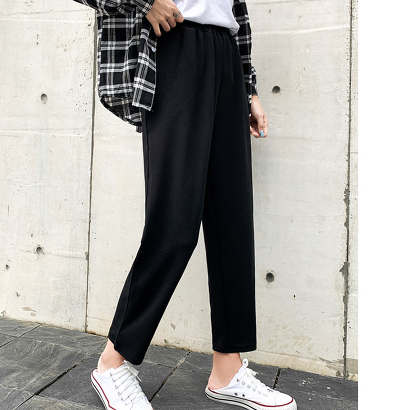 Large Size 4XL Sleep Bottoms Women Ankle-length Home Black Pants Slim All-match Autumn Loose Sagging Sleepwear Breathable