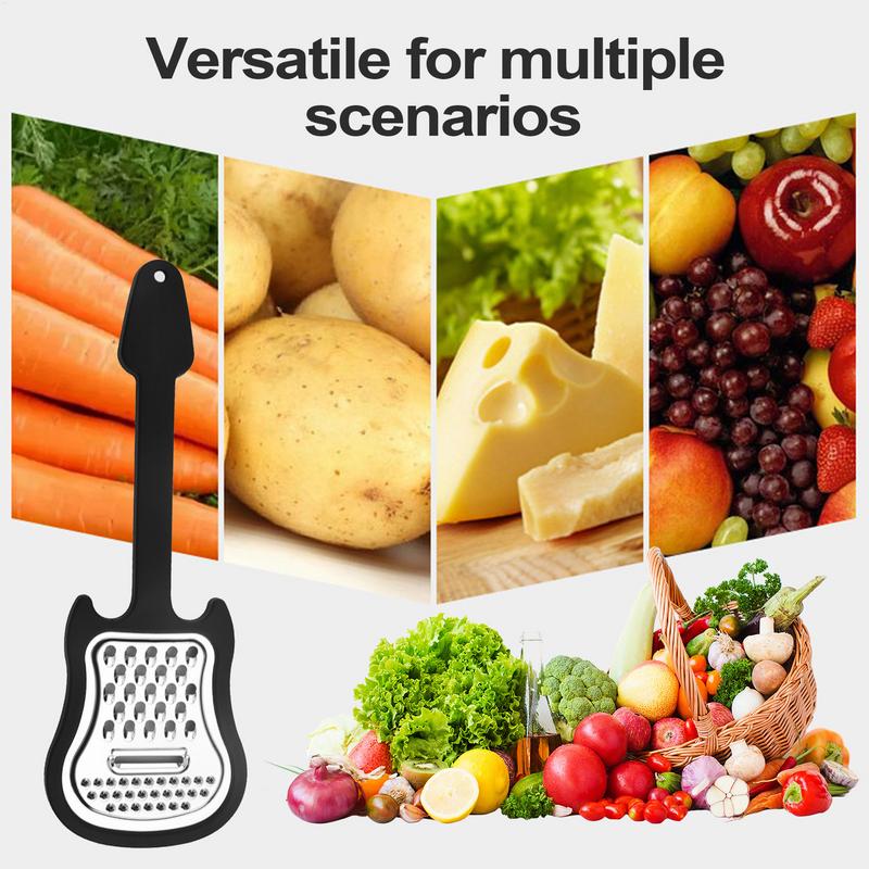 Grattugia per formaggio in acciaio inossidabile Grattugia da cucina a forma di chitarra Trituratore multiuso per frutta e verdura per gadget da cucina per patate