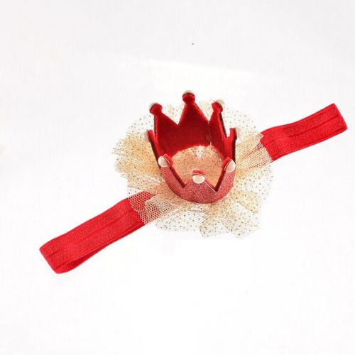 Kerst Hoofdbanden Baby Meisjes Zoete Bloem Haarband Zachte Hoofdband Tiara Haaraccessoires Grenadine Crown Baby Haarband