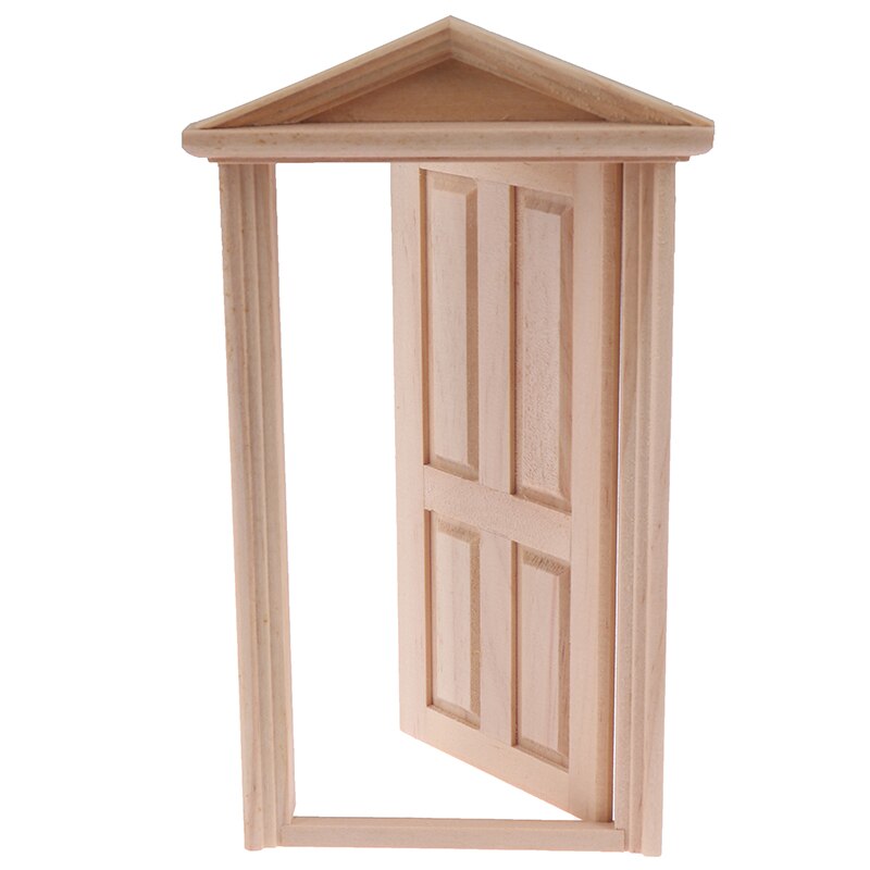 1Pcs 1:12 DIY Wooden Window Door Doll House Accessories Pretend Play Toy For Kids Doll House Furniture Simulation Miniatures: 17.8x9x2cm