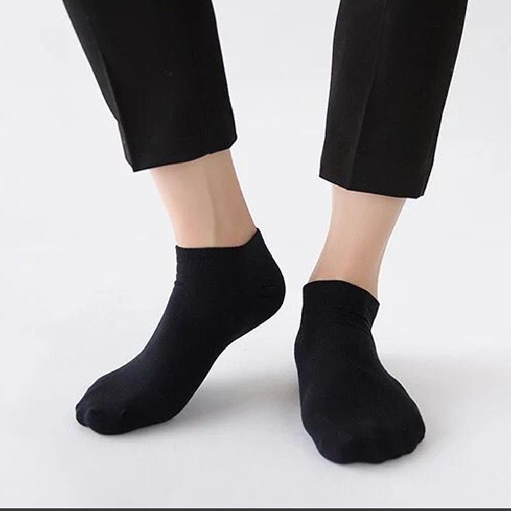 Casual strumpor herr no show strumpor solid bomull utomhus sport strumpor liten fot häl skydd båt strumpor svarta strumpor