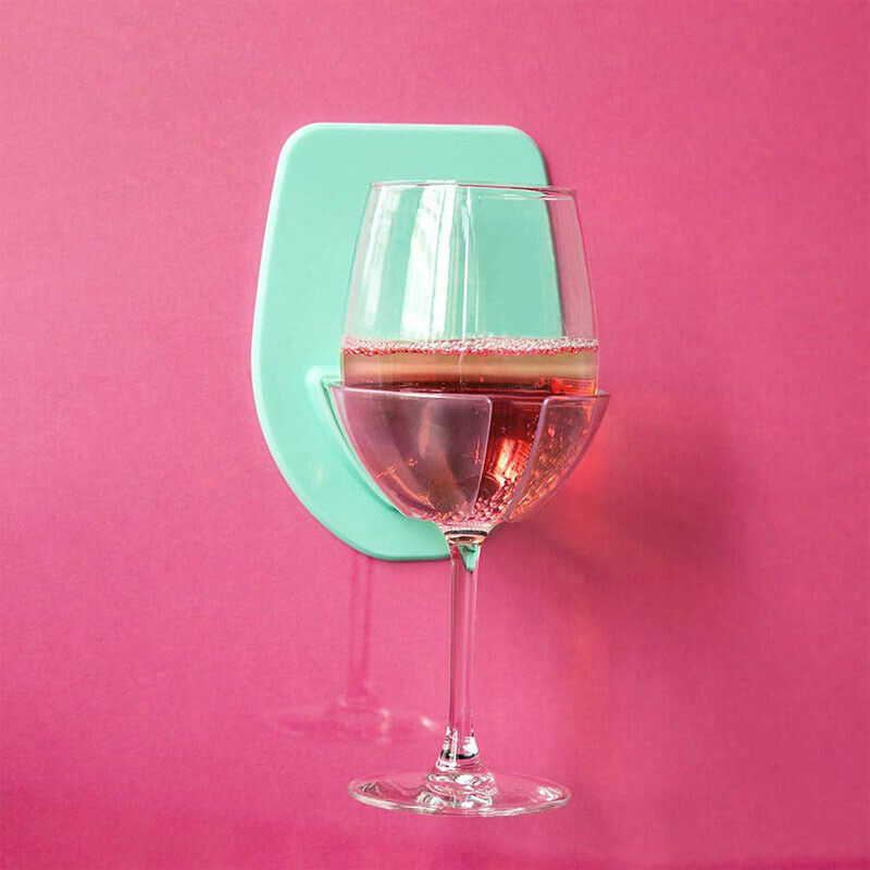 1pc plast vinglass holder for badekar dusj hjemmekjøkken rødvin glass holder